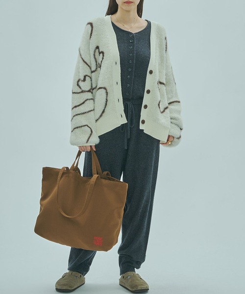 ROSE BUD（ローズバッド）の「KNIT ALL IN ONE（つなぎ/オールインワン・レディース・チャコールグレー/ブラウン・ONE SIZE）」の2枚目の写真