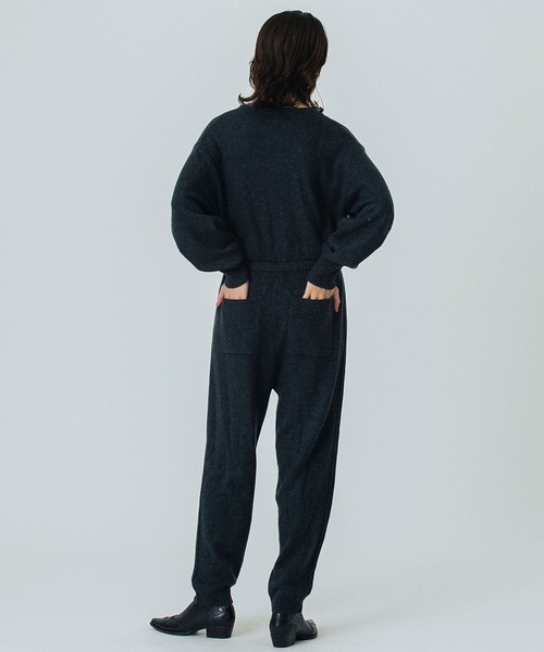 ROSE BUD（ローズバッド）の「KNIT ALL IN ONE（つなぎ/オールインワン・レディース・チャコールグレー/ブラウン・ONE SIZE）」の7枚目の写真