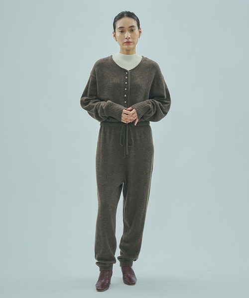 ROSE BUD（ローズバッド）の「KNIT ALL IN ONE（つなぎ/オールインワン・レディース・チャコールグレー/ブラウン・ONE SIZE）」の12枚目の写真