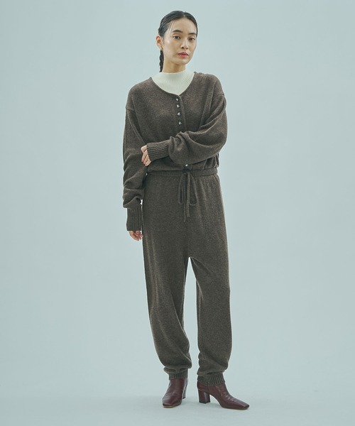 ROSE BUD（ローズバッド）の「KNIT ALL IN ONE（つなぎ/オールインワン・レディース・チャコールグレー/ブラウン・ONE SIZE）」の16枚目の写真