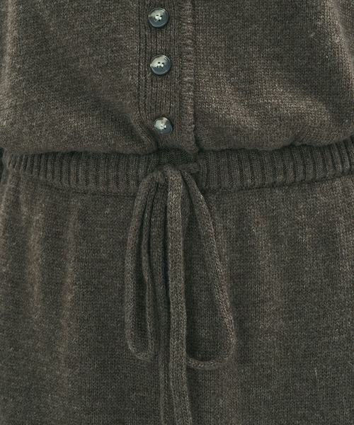 ROSE BUD（ローズバッド）の「KNIT ALL IN ONE（つなぎ/オールインワン・レディース・チャコールグレー/ブラウン・ONE SIZE）」の20枚目の写真