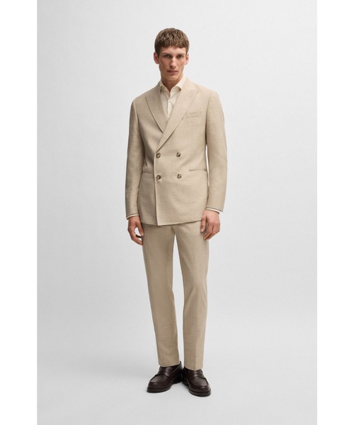BOSS(ボス)の「ストレッチツイード フォーマルパンツ(その他パンツ・メンズ・ホワイト・50/48/54/44/52/46)」の4枚目の写真