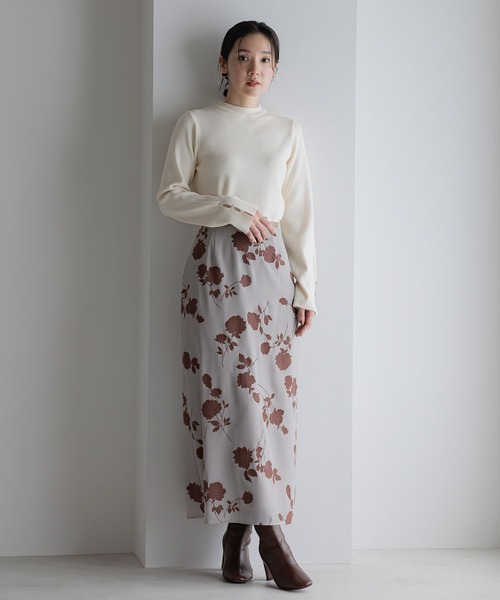 Andemiu（アンデミュウ）の「ソデボタンニット606098（ニット/セーター・レディース・アイボリー/ライトブルー/ネイビー/シャンパン・FREE）」の9枚目の写真