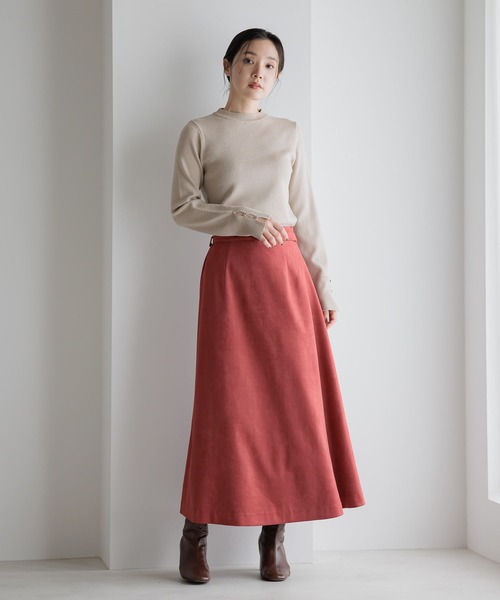 Andemiu（アンデミュウ）の「ソデボタンニット606098（ニット/セーター・レディース・アイボリー/ライトブルー/ネイビー/シャンパン・FREE）」の14枚目の写真