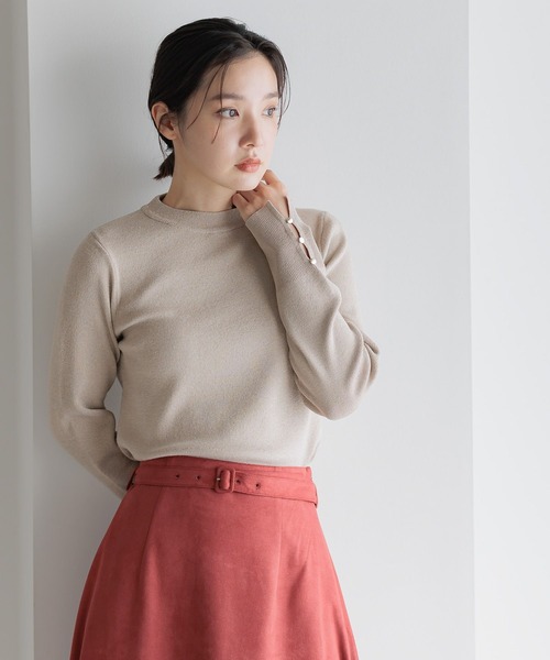 Andemiu（アンデミュウ）の「ソデボタンニット606098（ニット/セーター・レディース・アイボリー/ライトブルー/ネイビー/シャンパン・FREE）」の18枚目の写真