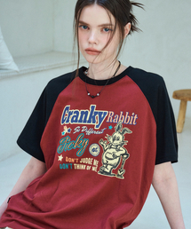 CPGN STUDIO（コンパーニョ）の「Peachy Levit Raglan Short-Sleeved T-Shirt Burgundy（Tシャツ/カットソー・メンズ）」