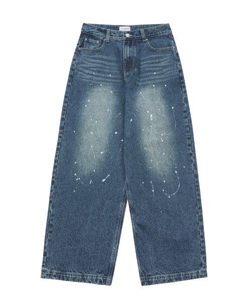 F.ILLUMINATE（フィルミネイト）の「スプラッシュウォッシングワイドデニムパンツ-ブルー（デニムパンツ・レディース・その他・SMALL/MEDIUM/LARGE）」の2枚目の写真