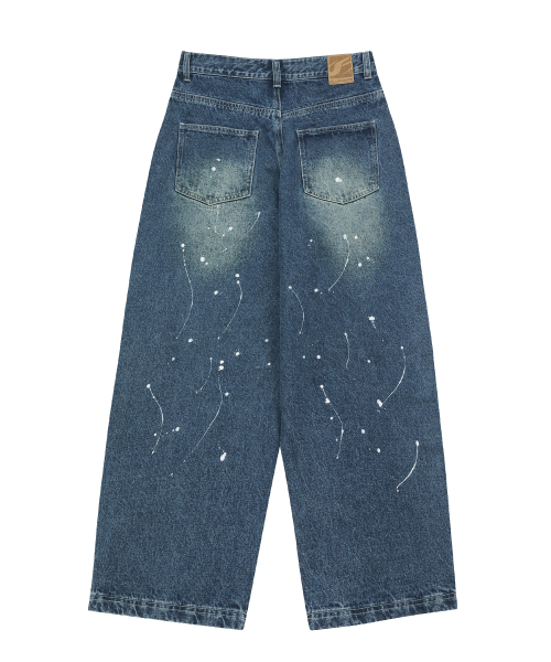 F.ILLUMINATE（フィルミネイト）の「スプラッシュウォッシングワイドデニムパンツ-ブルー（デニムパンツ・レディース・その他・SMALL/MEDIUM/LARGE）」の3枚目の写真
