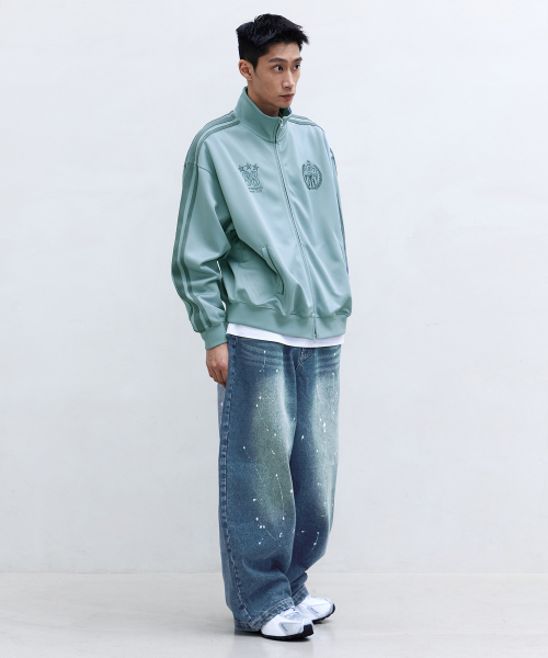 F.ILLUMINATE（フィルミネイト）の「スプラッシュウォッシングワイドデニムパンツ-ブルー（デニムパンツ・レディース・その他・SMALL/MEDIUM/LARGE）」の4枚目の写真