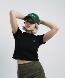 SACロゴクロップTシャツブラック4W2311001