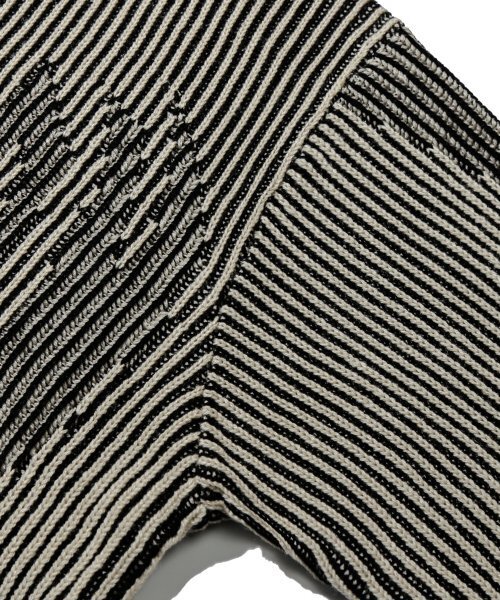 TRILLION(トリリオン)の「ウォッシャブルツートンフードジップアップグラフィックニット(ベージュ)(ニット/セーター・レディース・その他・MEDIUM/LARGE/X-LARGE)」の9枚目の写真