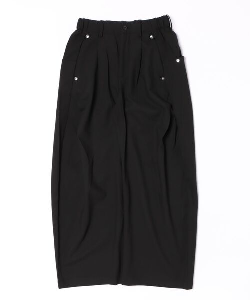 Never mind the XU / Chikashitsu+(ネバーマインド ザ エックスユー / チカシツプラス)の「【Nerd out XU】side tuck slacks / 【ナードアウトエックスユー】サイドタックスラックス <着用動画あり>(スラックス・メンズ・グレー/ブラック・M/L)」の14枚目の写真