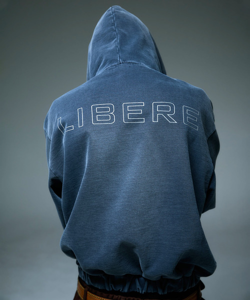 LIBERE(リベーレ)の「LIBERE リベーレ / REFLECT LOGO HOODIE ヴィンテージビッグシルエットリフレクトロゴフーディー パーカー / 255228-255229(パーカー・メンズ・ブラック/ネイビー・SMALL/MEDIUM/LARGE)」の1枚目の写真