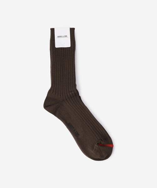 Morris & Sons（モリスアンドサンズ）の「MORRIS & SONS | ソフトリブソックス MEN（ソックス/靴下・メンズ・パープル/ブラウン/オフホワイト・MENS）」の4枚目の写真