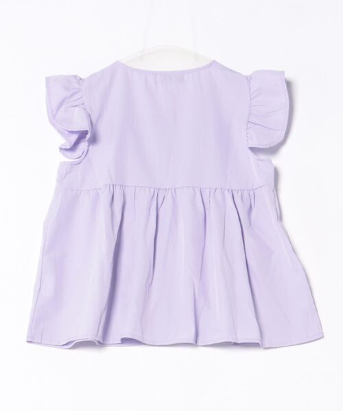 i-dare(アイディア)の「【i-dare】フリル フレンチ スリーブ ブラウス(シャツ/ブラウス・レディース・アイボリー/パープル/グリーン・MEDIUM/X-LARGE/LARGE)」の10枚目の写真