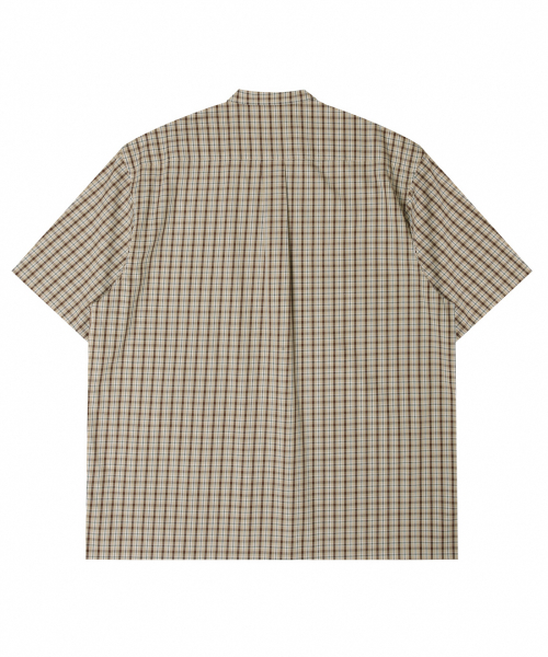 NODU（ノードユー）の「チェックボクシー ハーフストリートシャツ [ベージュ]（シャツ/ブラウス・レディース・その他・SMALL/MEDIUM/LARGE）」の7枚目の写真