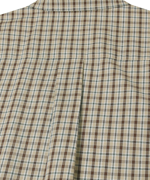 NODU（ノードユー）の「チェックボクシー ハーフストリートシャツ [ベージュ]（シャツ/ブラウス・レディース・その他・SMALL/MEDIUM/LARGE）」の10枚目の写真