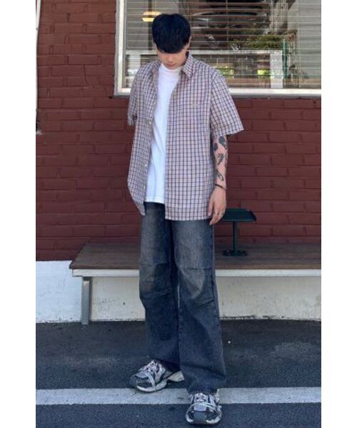 NODU（ノードユー）の「チェックボクシー ハーフストリートシャツ [ベージュ]（シャツ/ブラウス・レディース・その他・SMALL/MEDIUM/LARGE）」の20枚目の写真