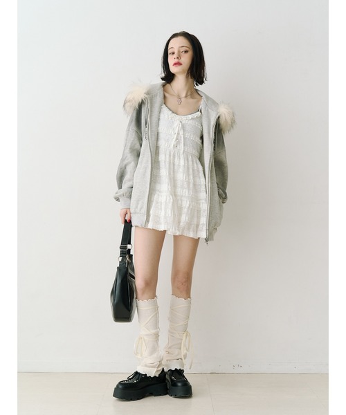 jouetie（ジュエティ）の「ボリュームレースキャミワンピース（ワンピース・レディース・オフホワイト/ボルドー/ブラック・MEDIUM）」の10枚目の写真