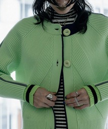 クルーネックカラーカーディガン