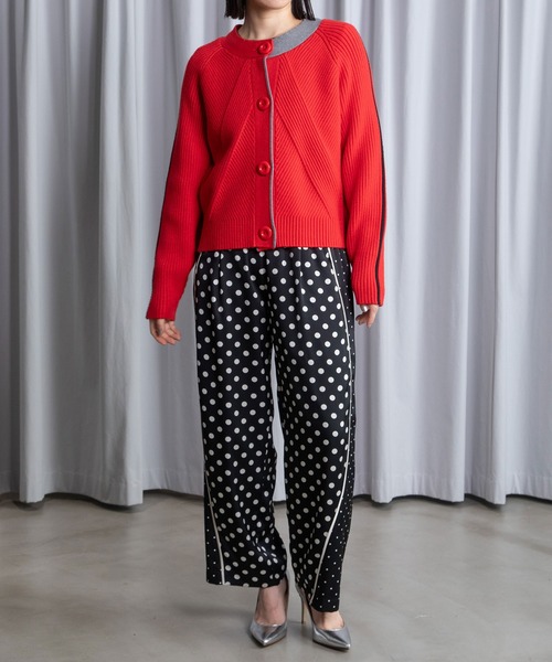 MARECHAL TERRE（マルシャルテル）の「クルーネックカラーカーディガン（カーディガン/ボレロ・レディース・レッド/ライム/パープル/ブラック・MEDIUM）」の9枚目の写真