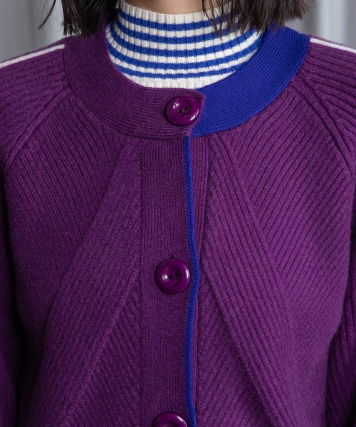 MARECHAL TERRE（マルシャルテル）の「クルーネックカラーカーディガン（カーディガン/ボレロ・レディース・レッド/ライム/パープル/ブラック・MEDIUM）」の15枚目の写真