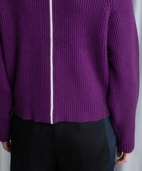 MARECHAL TERRE（マルシャルテル）の「クルーネックカラーカーディガン（カーディガン/ボレロ・レディース・レッド/ライム/パープル/ブラック・MEDIUM）」の18枚目の写真