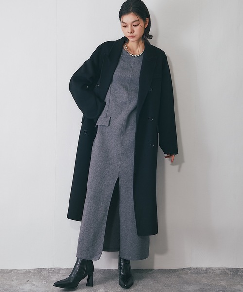 SMILE ORCHID(スマイルオーキッド)の「ストレッチロング丈ワンピース(ワンピース・レディース・グレー/ネイビー・M)」の20枚目の写真