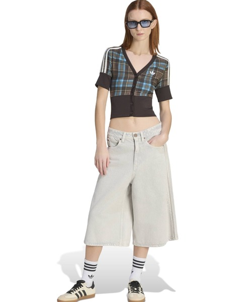 adidas（アディダス）の「adidas CHECKED V-NECK SHIRT WITH BUTTONS / アディダス チェック V-ネック シャツ ウィズ ボタン シャツ（ニット/セーター・レディース・マルチ・S/M/L）」の10枚目の写真