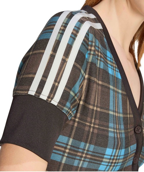 adidas（アディダス）の「adidas CHECKED V-NECK SHIRT WITH BUTTONS / アディダス チェック V-ネック シャツ ウィズ ボタン シャツ（ニット/セーター・レディース・マルチ・S/M/L）」の6枚目の写真