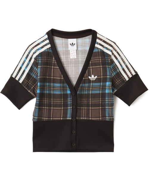 adidas（アディダス）の「adidas CHECKED V-NECK SHIRT WITH BUTTONS / アディダス チェック V-ネック シャツ ウィズ ボタン シャツ（ニット/セーター・レディース・マルチ・S/M/L）」の4枚目の写真