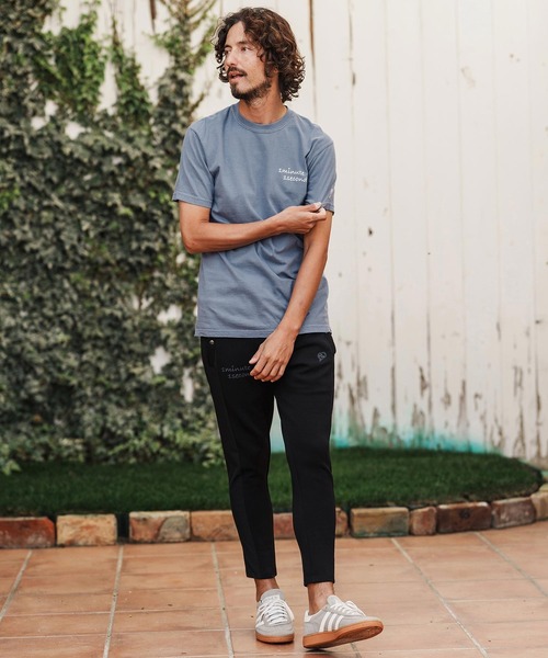 1minute 1second(ワンミニットワンセカンド)の「mt10113-cursive embroidery pigment T-shirt Tシャツ(1M26H340)(Tシャツ/カットソー・メンズ・ライトグレー/ネイビー/ブラック・S/XL/L/M)」の8枚目の写真