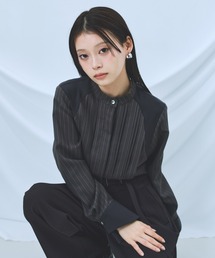 UNITED TOKYO | 【WEB限定カラーあり】ピンタックバイカラーブラウス｜ウォッシャブル/オフィスカジュアル/オケージョン/細見え/通勤/冬服(シャツ/ブラウス)