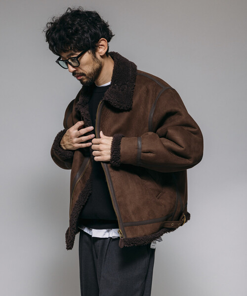 セール】HINSON/ヒンソン B-3 フェイクムートン ジャケット（ブルゾン