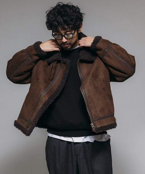 セール】HINSON/ヒンソン B-3 フェイクムートン ジャケット（ブルゾン