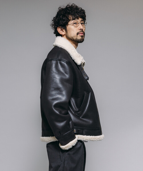 セール】HINSON/ヒンソン B-3 フェイクムートン ジャケット（ブルゾン