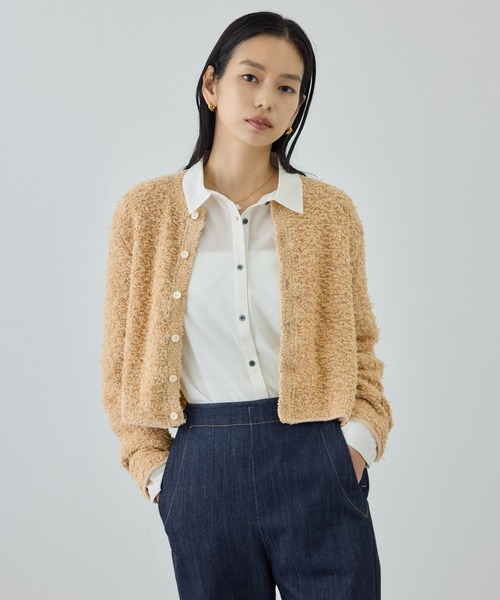 Coohem（コーヘン）の「【COOHEM(コーヘン)】 COTTON FANCY YARN KNIT CARDIGAN（カーディガン/ボレロ・レディース・ダークラベンダー/キナリ/ベージュ系その他・FREE）」の17枚目の写真