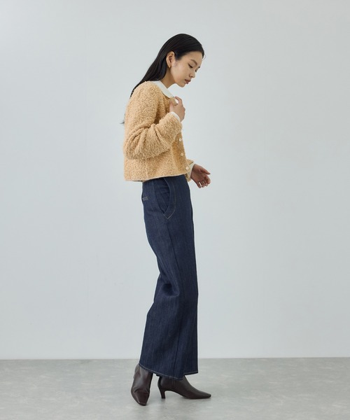 Coohem（コーヘン）の「【COOHEM(コーヘン)】 COTTON FANCY YARN KNIT CARDIGAN（カーディガン/ボレロ・レディース・ダークラベンダー/キナリ/ベージュ系その他・FREE）」の18枚目の写真