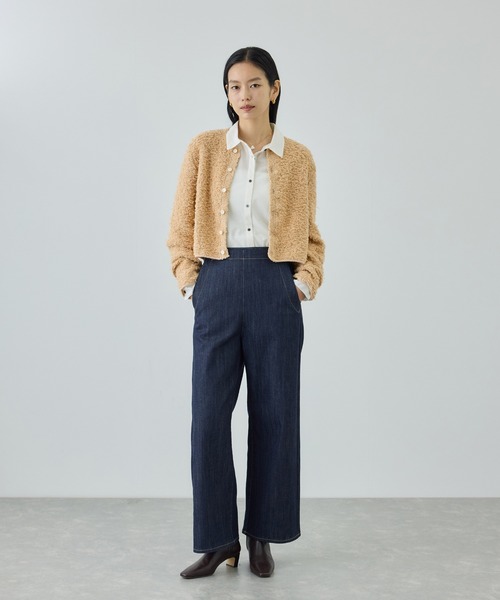 Coohem（コーヘン）の「【COOHEM(コーヘン)】 COTTON FANCY YARN KNIT CARDIGAN（カーディガン/ボレロ・レディース・ダークラベンダー/キナリ/ベージュ系その他・FREE）」の19枚目の写真