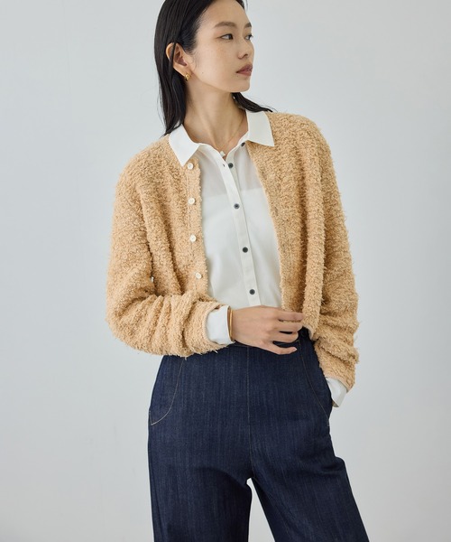 Coohem（コーヘン）の「【COOHEM(コーヘン)】 COTTON FANCY YARN KNIT CARDIGAN（カーディガン/ボレロ・レディース・ダークラベンダー/キナリ/ベージュ系その他・FREE）」の20枚目の写真