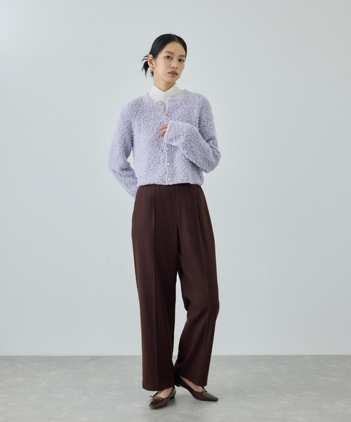 Coohem（コーヘン）の「【COOHEM(コーヘン)】 COTTON FANCY YARN KNIT CARDIGAN（カーディガン/ボレロ・レディース・ダークラベンダー/キナリ/ベージュ系その他・FREE）」の6枚目の写真