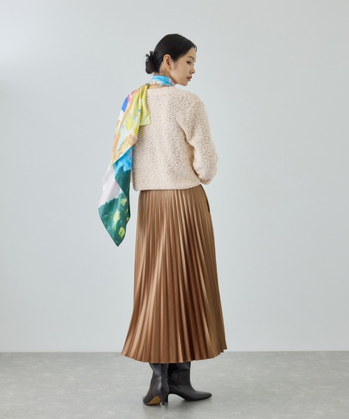 Coohem（コーヘン）の「【COOHEM(コーヘン)】 COTTON FANCY YARN KNIT CARDIGAN（カーディガン/ボレロ・レディース・ダークラベンダー/キナリ/ベージュ系その他・FREE）」の8枚目の写真