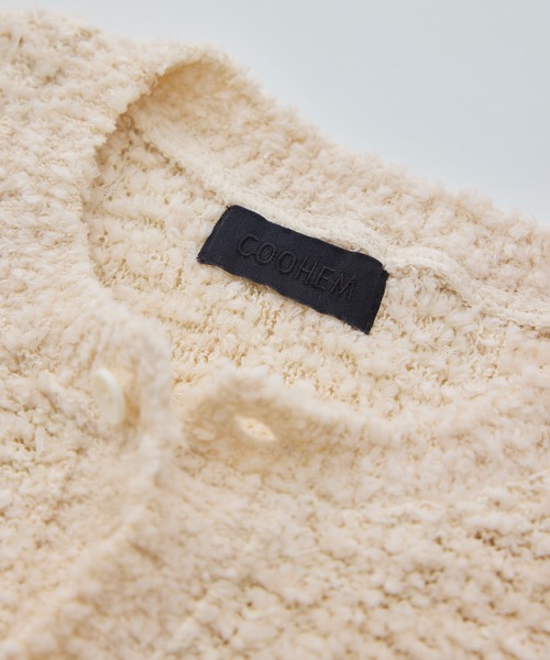 Coohem（コーヘン）の「【COOHEM(コーヘン)】 COTTON FANCY YARN KNIT CARDIGAN（カーディガン/ボレロ・レディース・ダークラベンダー/キナリ/ベージュ系その他・FREE）」の12枚目の写真