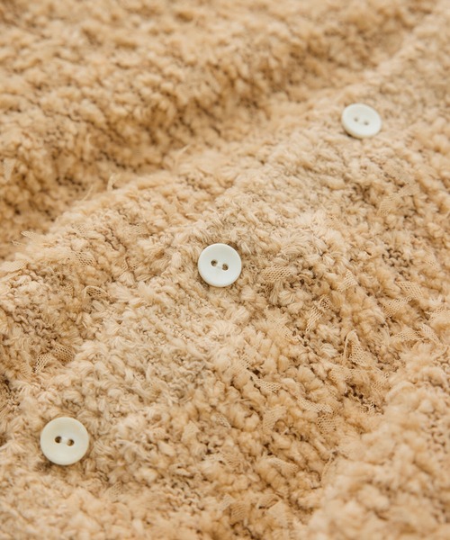 Coohem（コーヘン）の「【COOHEM(コーヘン)】 COTTON FANCY YARN KNIT CARDIGAN（カーディガン/ボレロ・レディース・ダークラベンダー/キナリ/ベージュ系その他・FREE）」の14枚目の写真