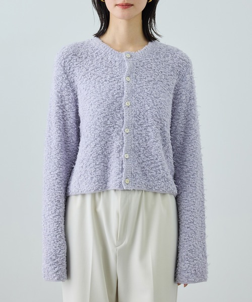 Coohem（コーヘン）の「【COOHEM(コーヘン)】 COTTON FANCY YARN KNIT CARDIGAN（カーディガン/ボレロ・レディース・ダークラベンダー/キナリ/ベージュ系その他・FREE）」の22枚目の写真