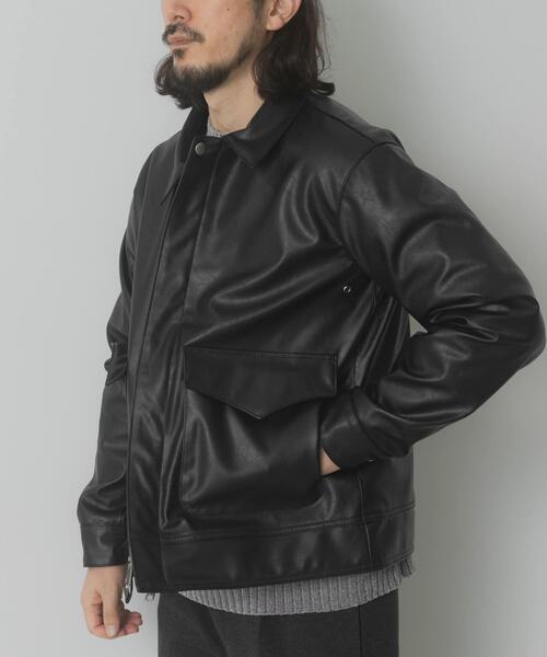 ITEMS URBANRESEARCH（アイテムズ アーバンリサーチ）の「F.L. A-2 フライトジャケット（その他アウター・メンズ・ブラック/オリーブ/ダークブラウン・MEDIUM/LARGE）」の8枚目の写真