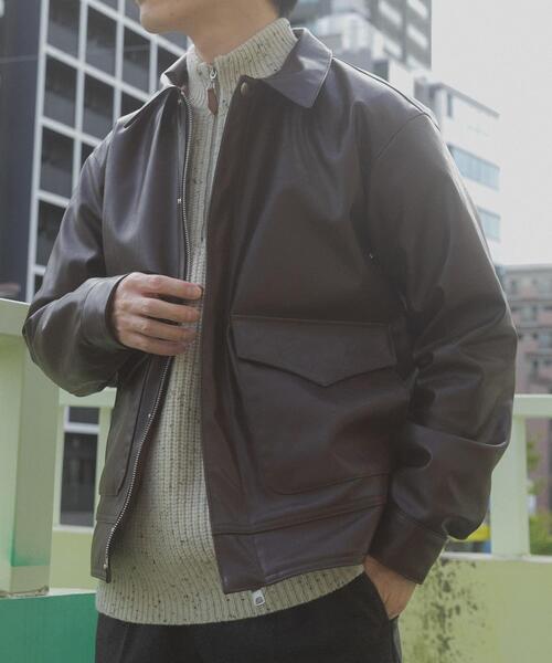 ITEMS URBANRESEARCH(アイテムズ アーバンリサーチ)の「F.L. A-2 フライトジャケット(その他アウター・メンズ・ブラック/オリーブ/ダークブラウン・MEDIUM/LARGE)」の5枚目の写真