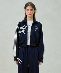 RIBBON JERSEY TRACK TOP / NAVY