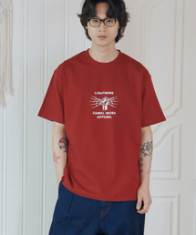 ライトニングハンド半袖Tシャツ(レッド)