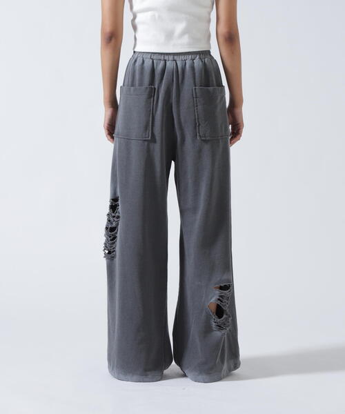 ROYAL FLASH(ロイヤルフラッシュ)の「MITSUKI/ミツキ/ハイダメージスウェットパンツ(スウェットパンツ・レディース・グレー/ブラック・F)」の8枚目の写真